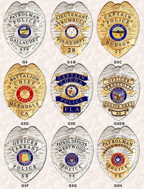 G5 PANEL Police BADGES GAREL GA-REL