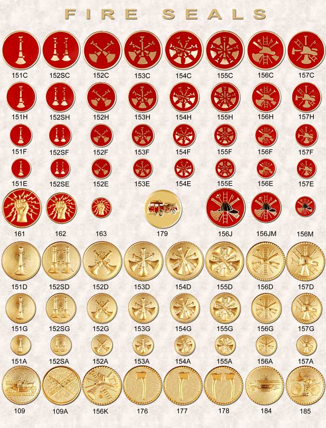 GAREL Fire Department seals & collar insignia GAREL popup